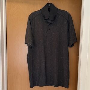 Men's Lulu Lemon black Speckled Polo Shirt